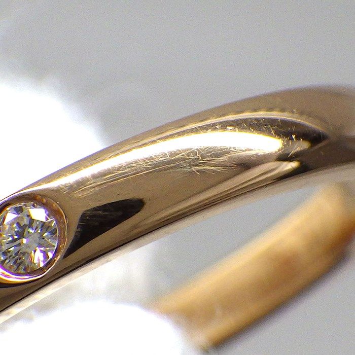 Tiffany & Co. 1pt Diamond Stacking Band Ring in K18 Pink Gold