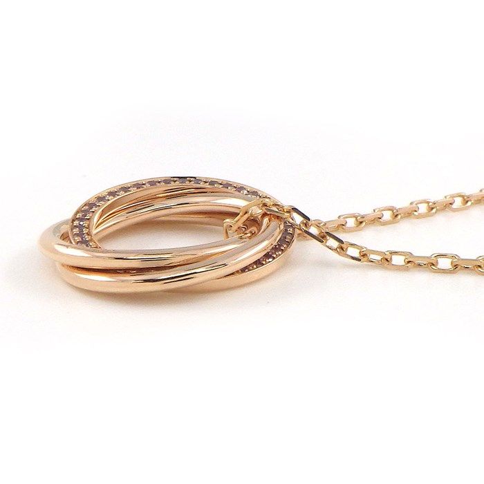 Cartier Trinity Necklace with Pink Sapphire in 18K Rose Gold