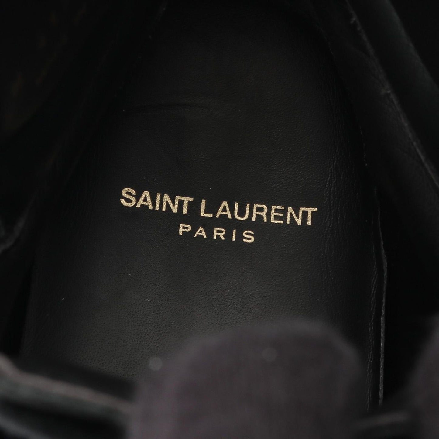SAINT LAURENT PARIS Black Leather Sneakers - Timeless Elegance