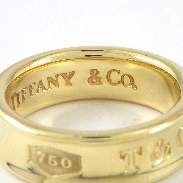 Tiffany & Co. 1837 Logo Ring in K18 Yellow Gold - Size 10