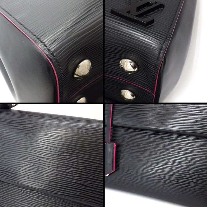 Louis Vuitton Cluny BB Handbag in Black & Pink Epi Leather