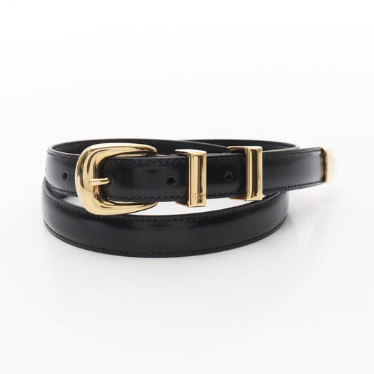 CELINE Small Western Belt in Black Leather - Timeless Elegance