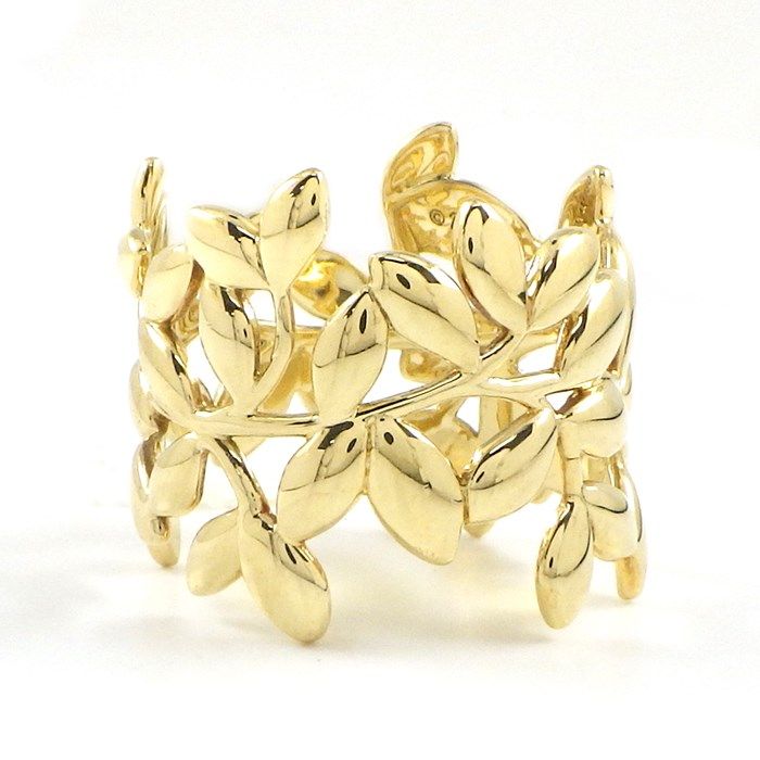 Tiffany & Co. Olive Leaf Band Ring in 18K Yellow Gold - Size 9.5