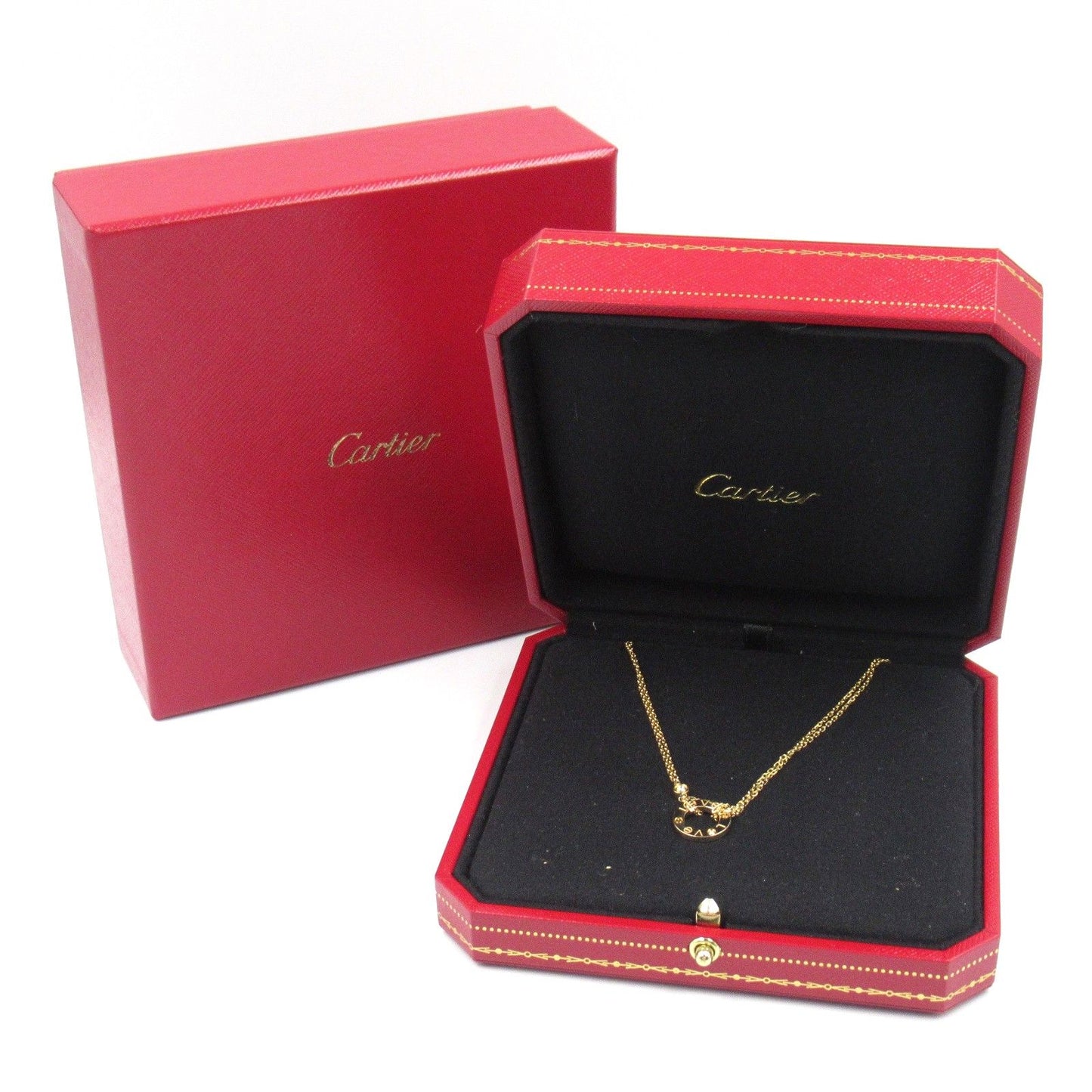 CARTIER Love Circle Necklace in 18K Yellow Gold with Diamonds