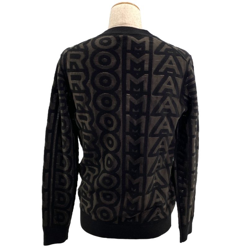 Fendi Logo Knit Sweater FXZ131 in Black - Men's Luxury Fashion