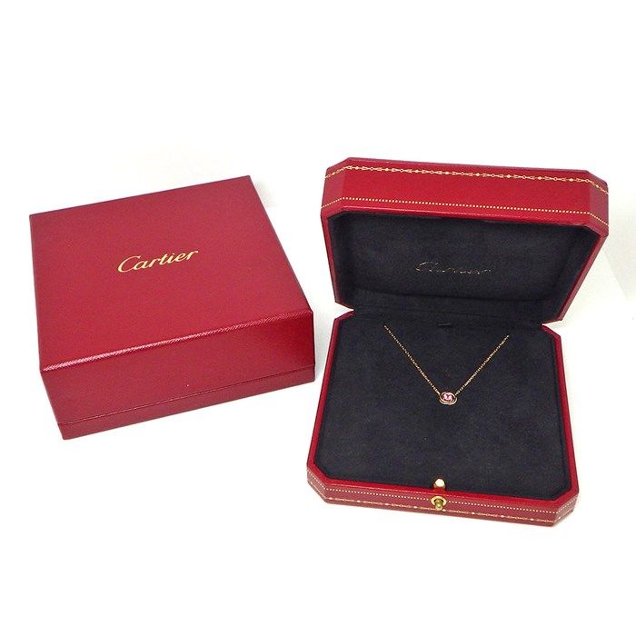 Cartier Baby Trinity Necklace with Pink Sapphire - 18K Gold