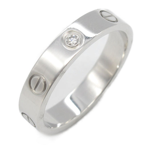 CARTIER Mini Love Ring 1PD in 18K White Gold with Diamonds