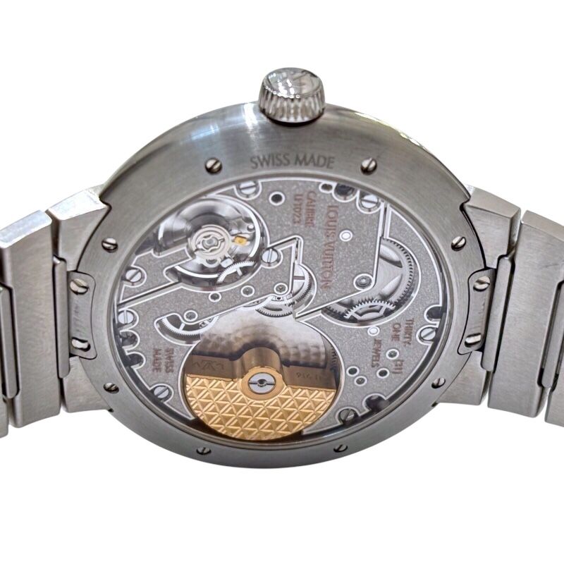 Louis Vuitton Tambour Automatic W1ST10 Silver Men's Watch