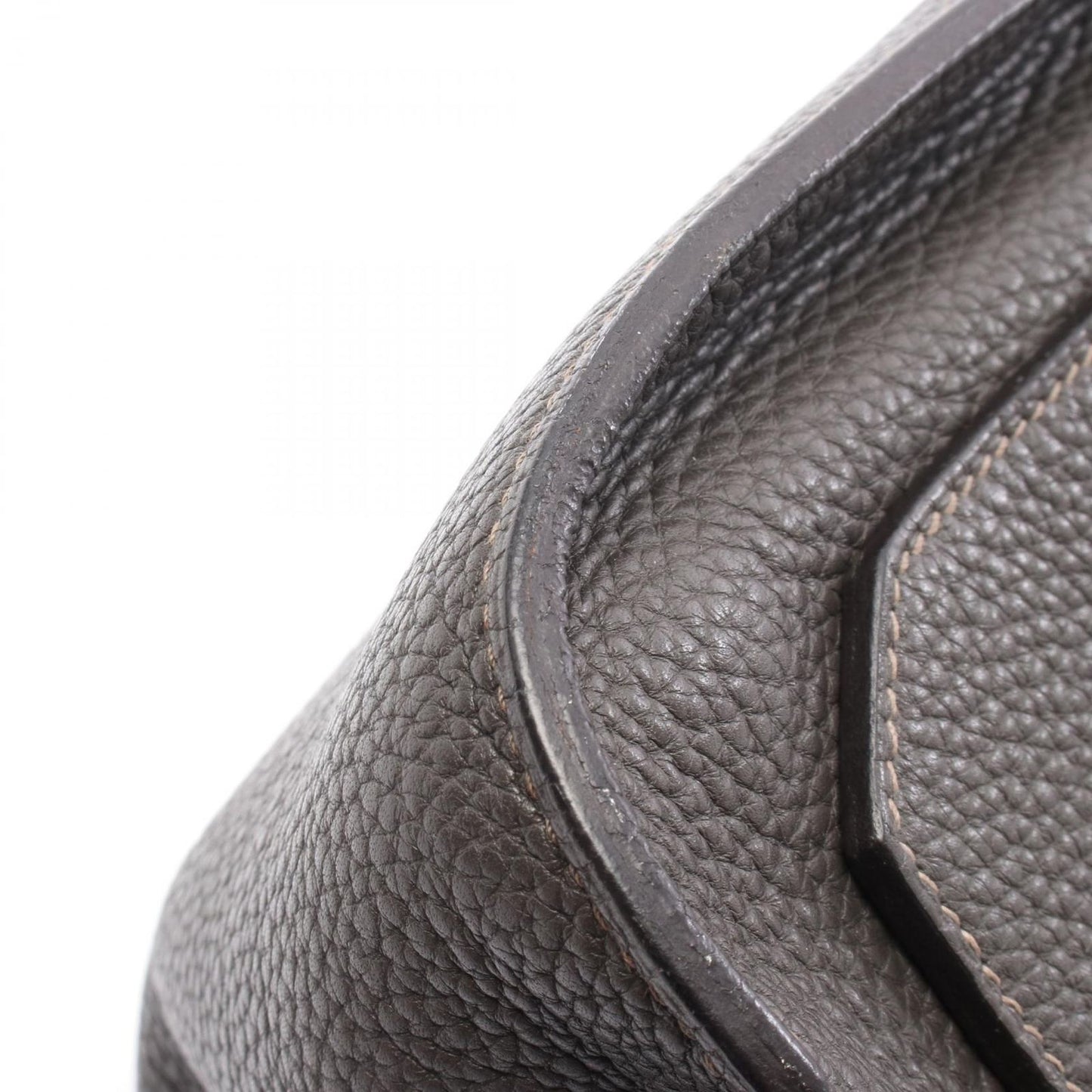 HERMES Gypsière 34 Verso Shoulder Bag in Graphite/Etaupe