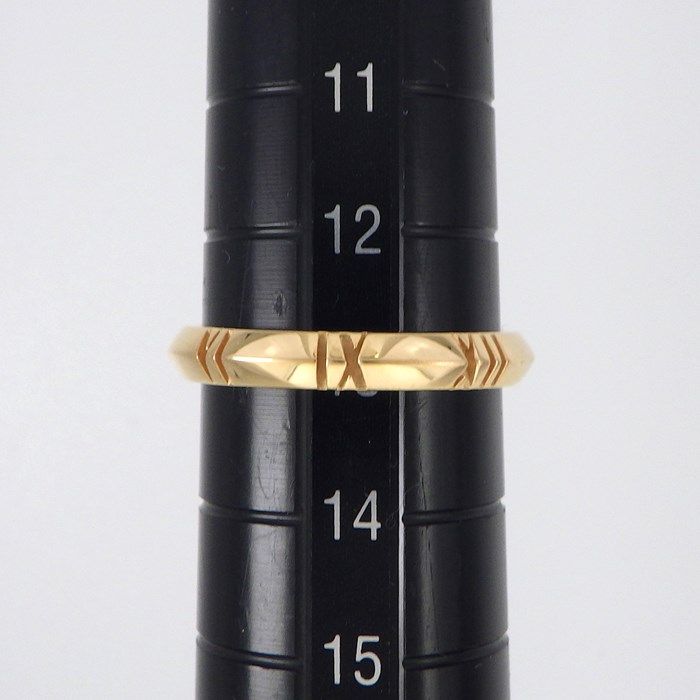 Tiffany & Co. Atlas Closed Narrow Ring in K18 Pink Gold - Size 13