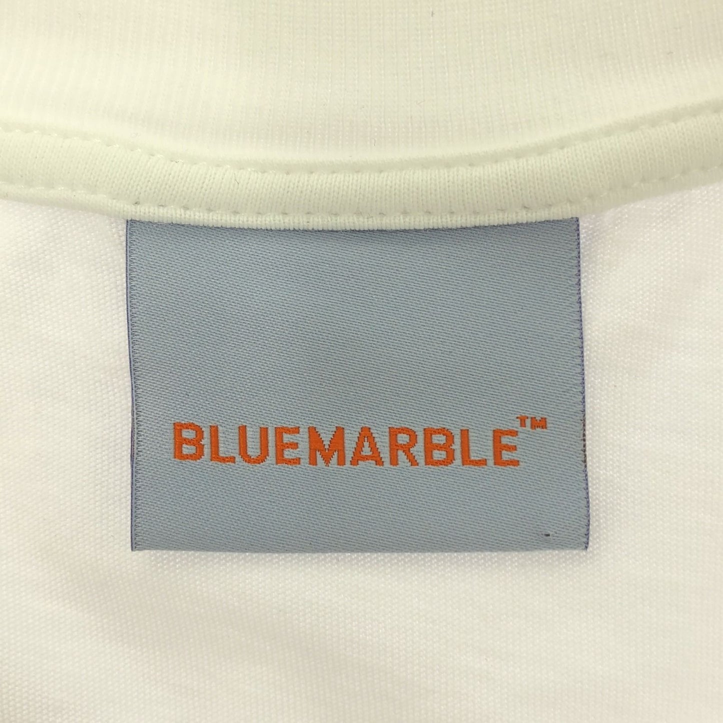 BLUE MARBLE White Cotton Pocket T-Shirt - Size S