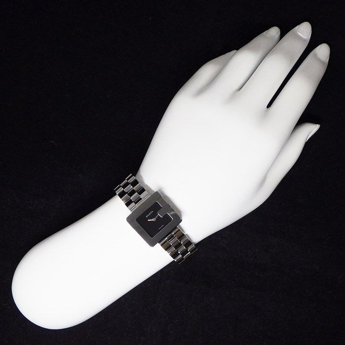 GUCCI G Square 3600L Black Dial Stainless Steel Quartz Watch