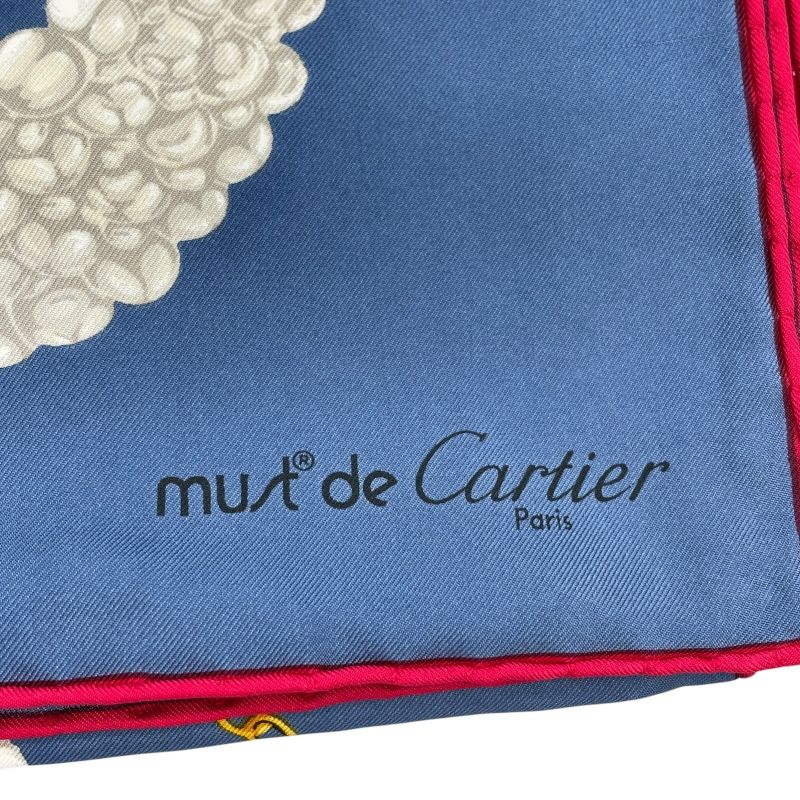 Cartier Silk Scarf with Watch Pattern - Multicolor Elegance