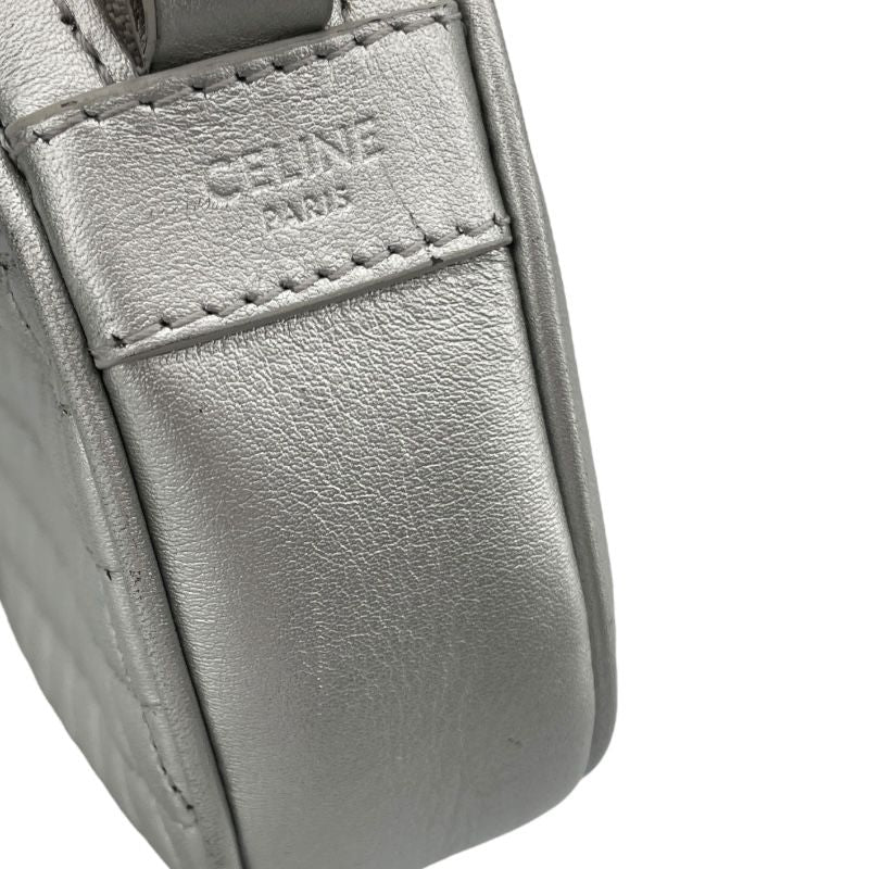 CELINE C Charm Small Camera Bag in Silver with Gold Hardware