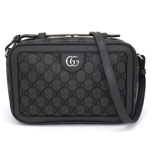 GUCCI Ophidia Small Crossbody Bag in Grey & Black GG Supreme Canvas