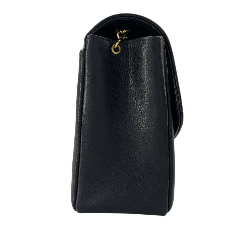 CHANEL Diana 25 Black Caviar Skin Shoulder Bag with Gold Hardware