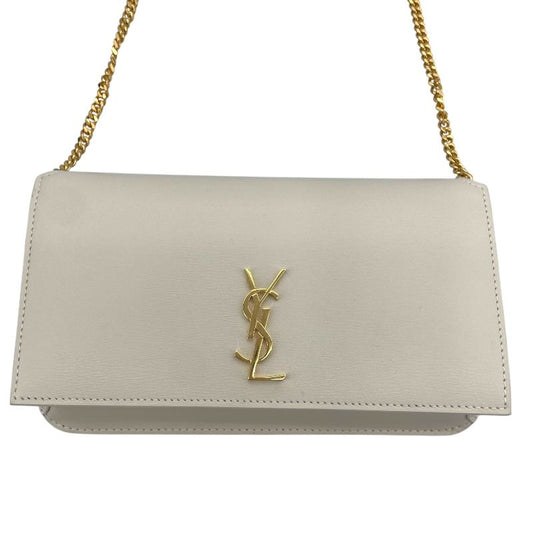 Saint Laurent White Leather Shoulder Bag - Iconic Elegance