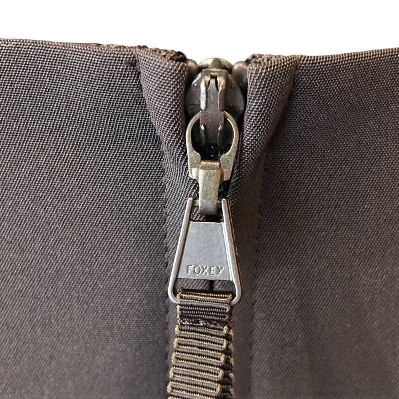 FOXEY NEW YORK Classic Sleeveless Dress in Brown - Timeless Elegance