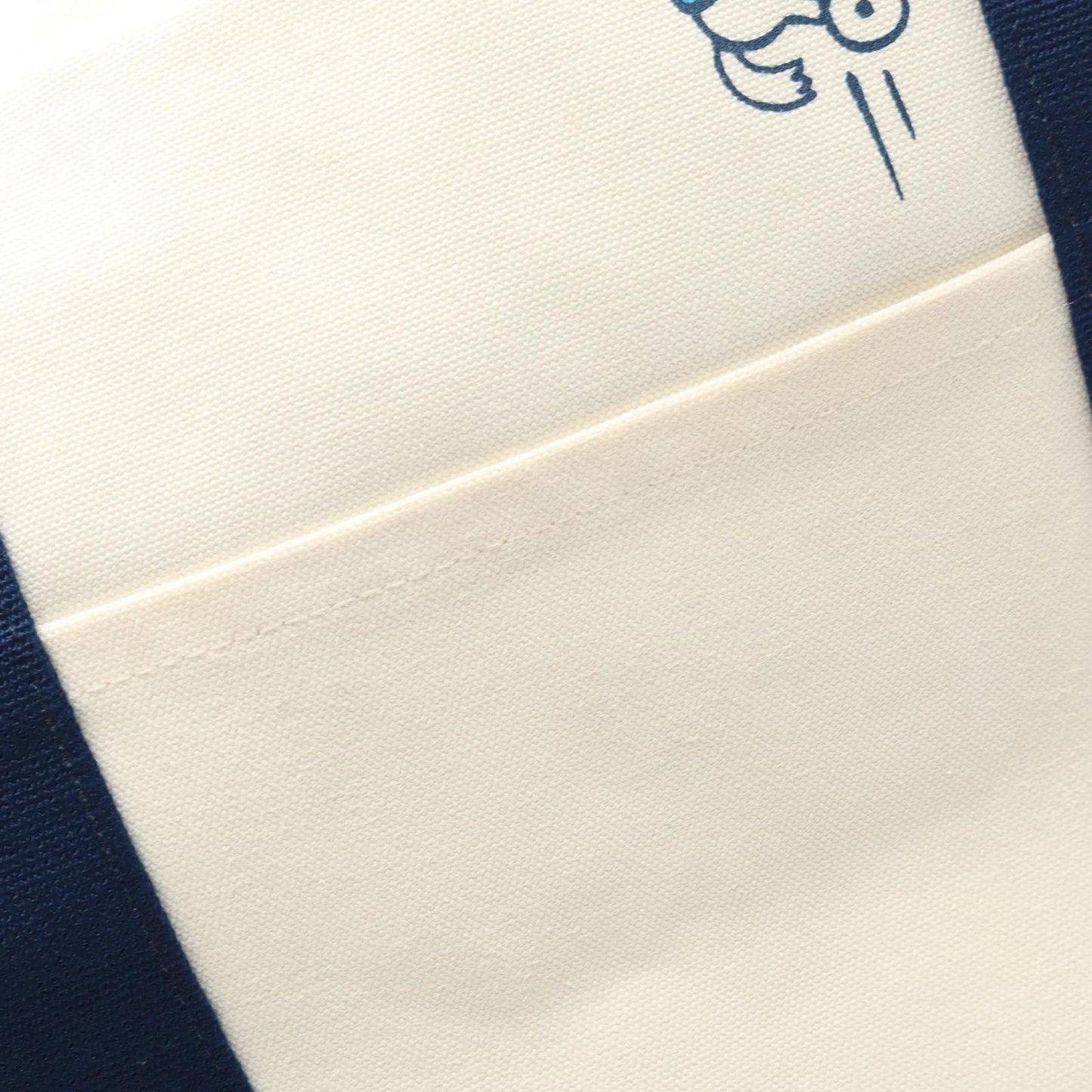 HERMES Adada Tote Bag - White/Blue Canvas - Exquisite Craftsmanship