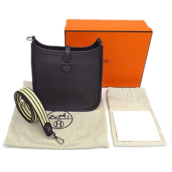 HERMES Evelyne Amazon TPM Shoulder Bag - Prunoir & Jaune Milton
