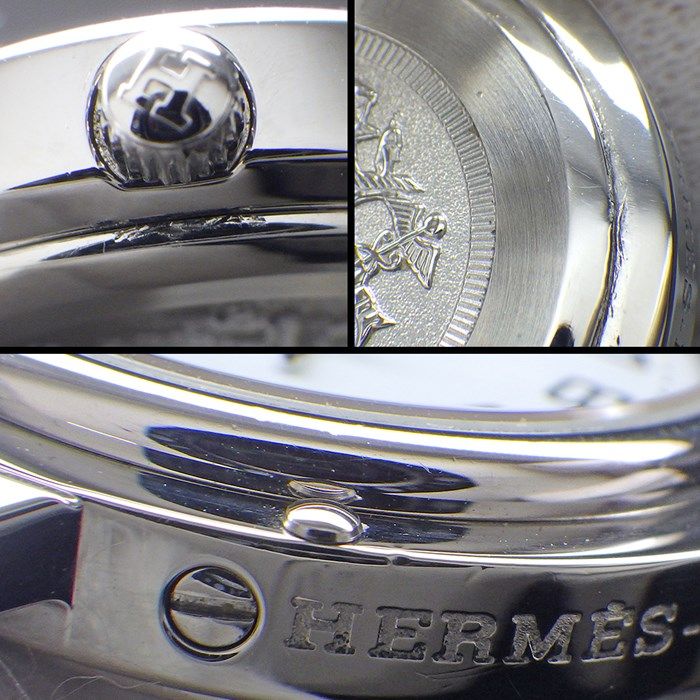 HERMES Clipper CL4.210 Quartz Watch - White Dial, Stainless Steel