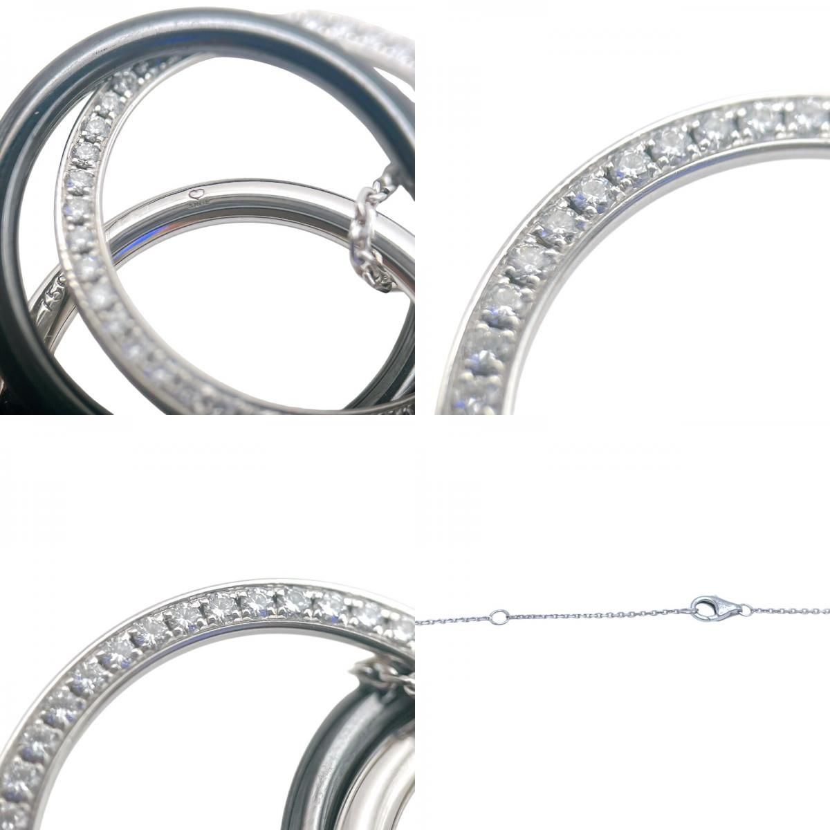 Cartier Trinity Necklace K18WG, Ceramic & Diamond - Exquisite Elegance