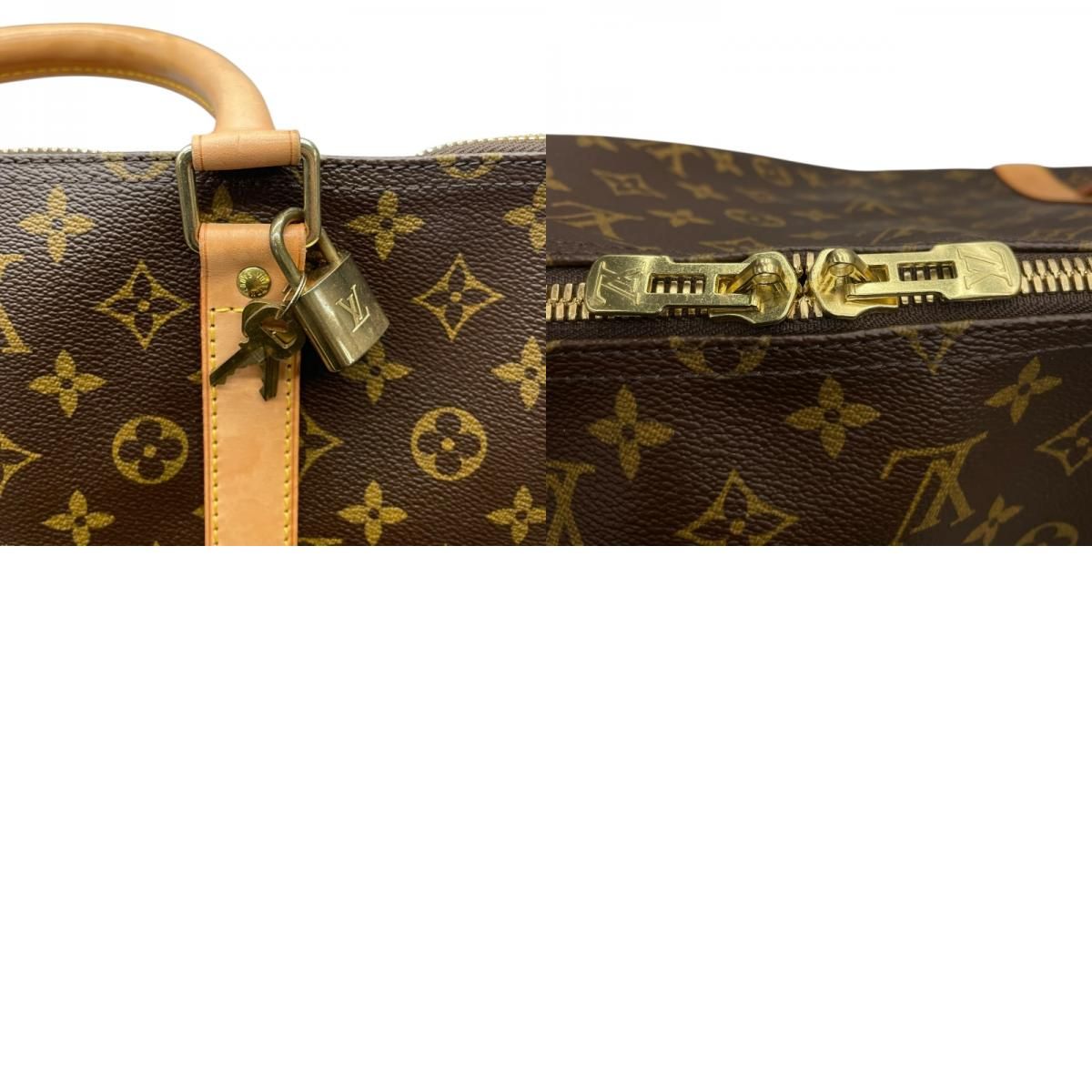 Louis Vuitton Keepall 55 Monogram Canvas Unisex Boston Bag