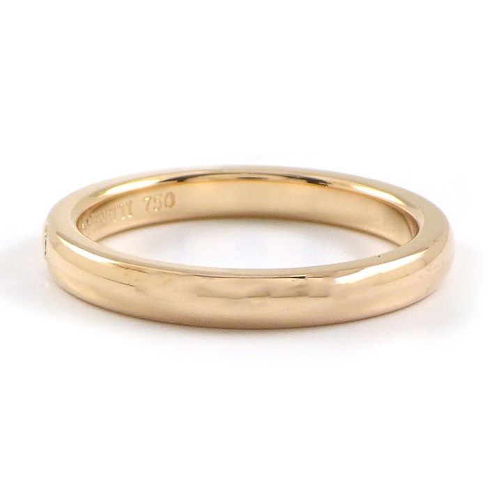 Tiffany & Co. 1pt Diamond Stacking Band Ring in K18 Pink Gold