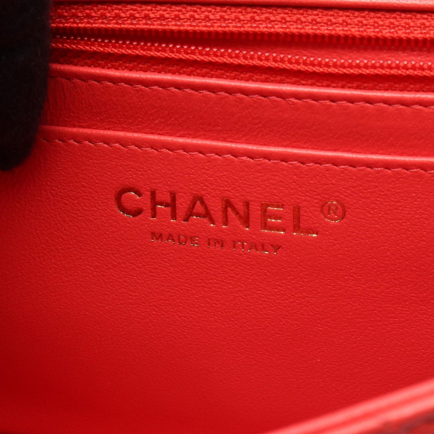 CHANEL Mini Matelassé Shoulder Bag in Coral Pink Leather