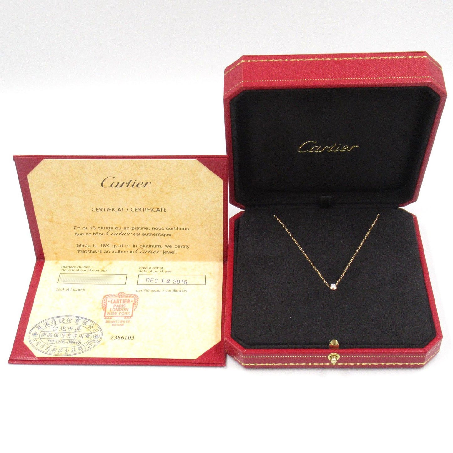 CARTIER D'Amour Necklace in K18 Pink Gold with Diamonds