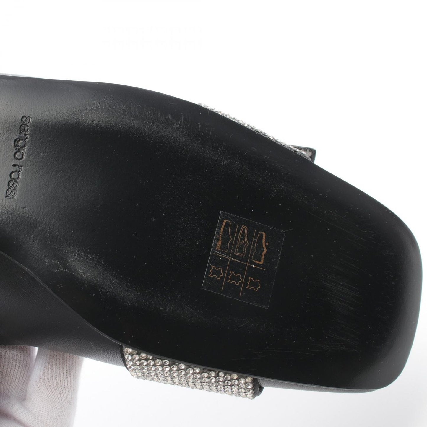 Sergio Rossi SR1 Black Leather Flats - Timeless Elegance