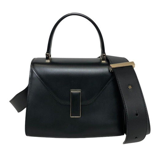 VALEXTRA Iside Mini Black/Brown Leather Shoulder Bag - Timeless Elegance