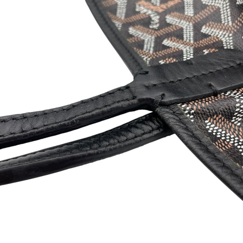 GOYARD Saint Louis GM Black PVC Coated Canvas Tote Bag