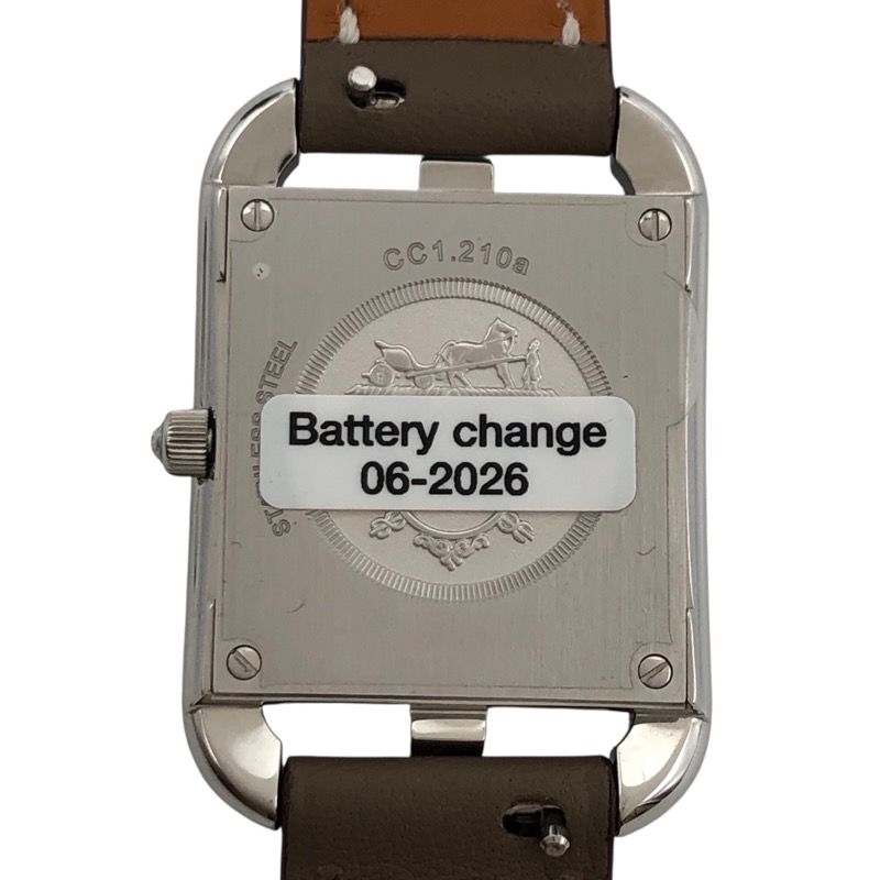 HERMES Cape Cod Double Tour CC1.210a Silver Stainless Steel Watch