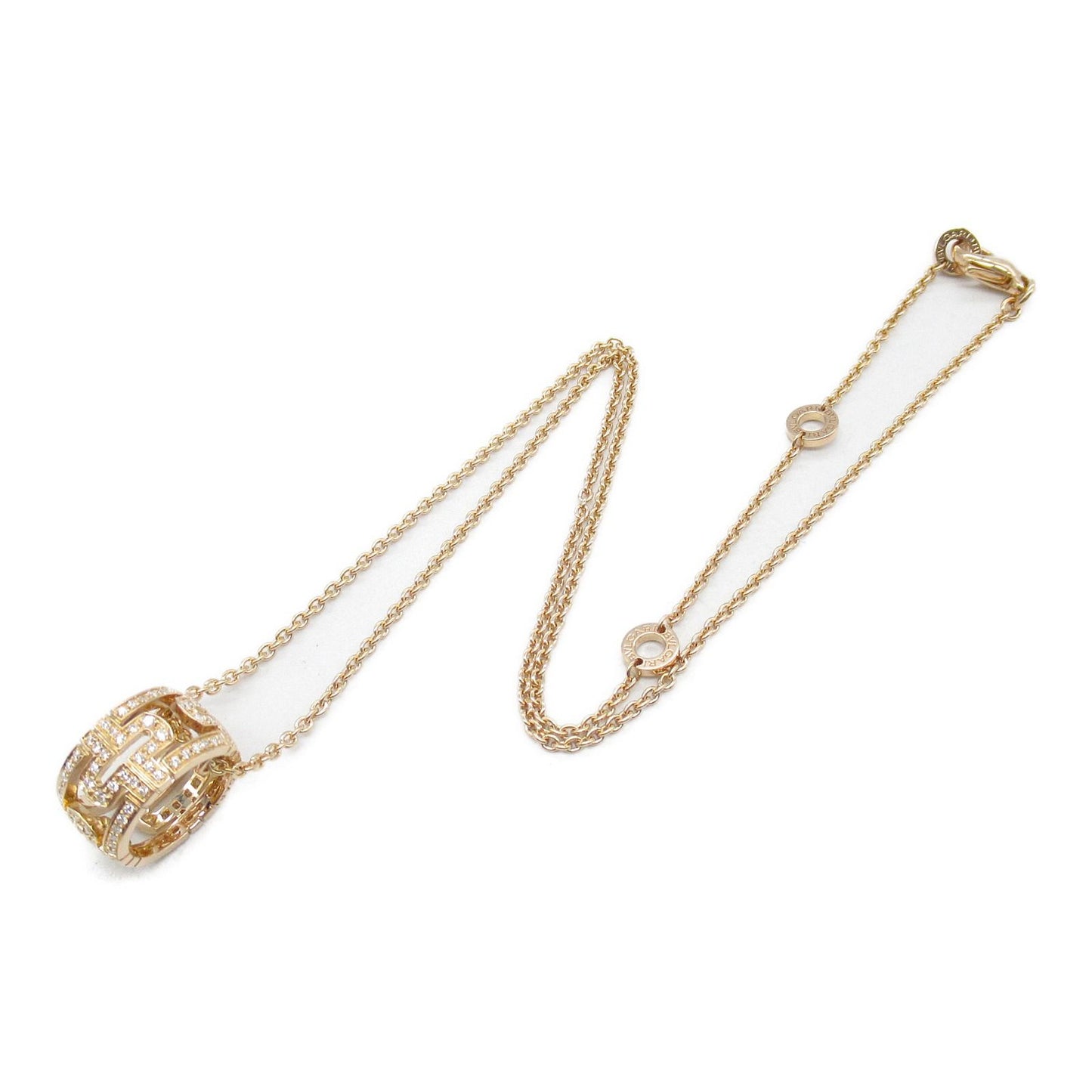 BVLGARI Open Parentesi Diamond Necklace in K18 Pink Gold