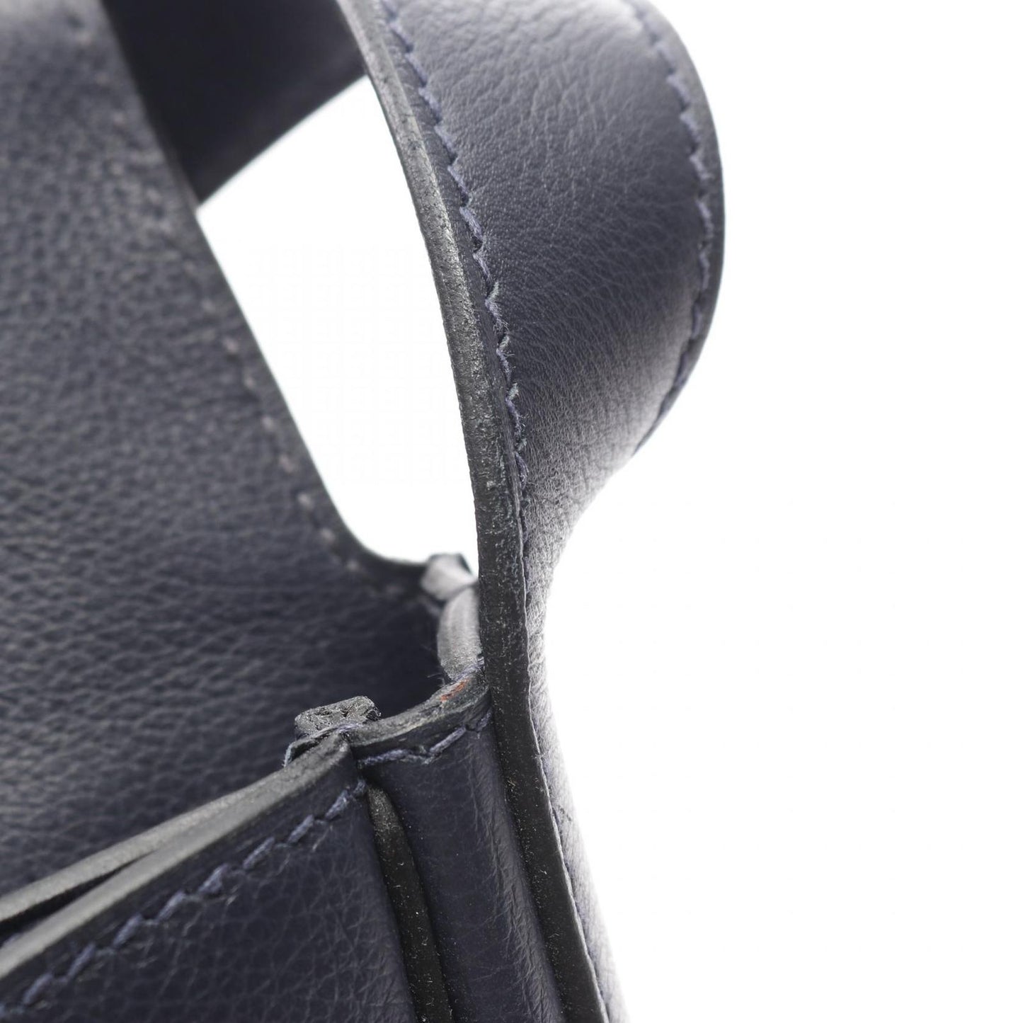 HERMES Steve Light Junior Shoulder Bag in Navy Blue - Exquisite Craftsmanship