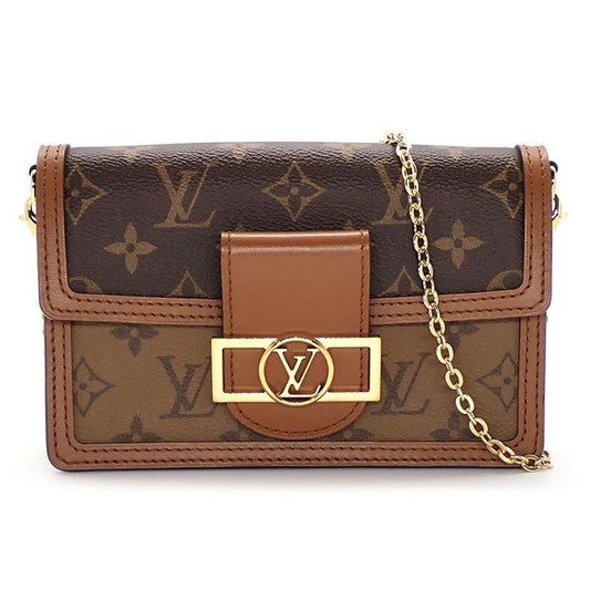 Louis Vuitton Porte-Documents Dauphine Monogram Reverse Canvas Shoulder Bag
