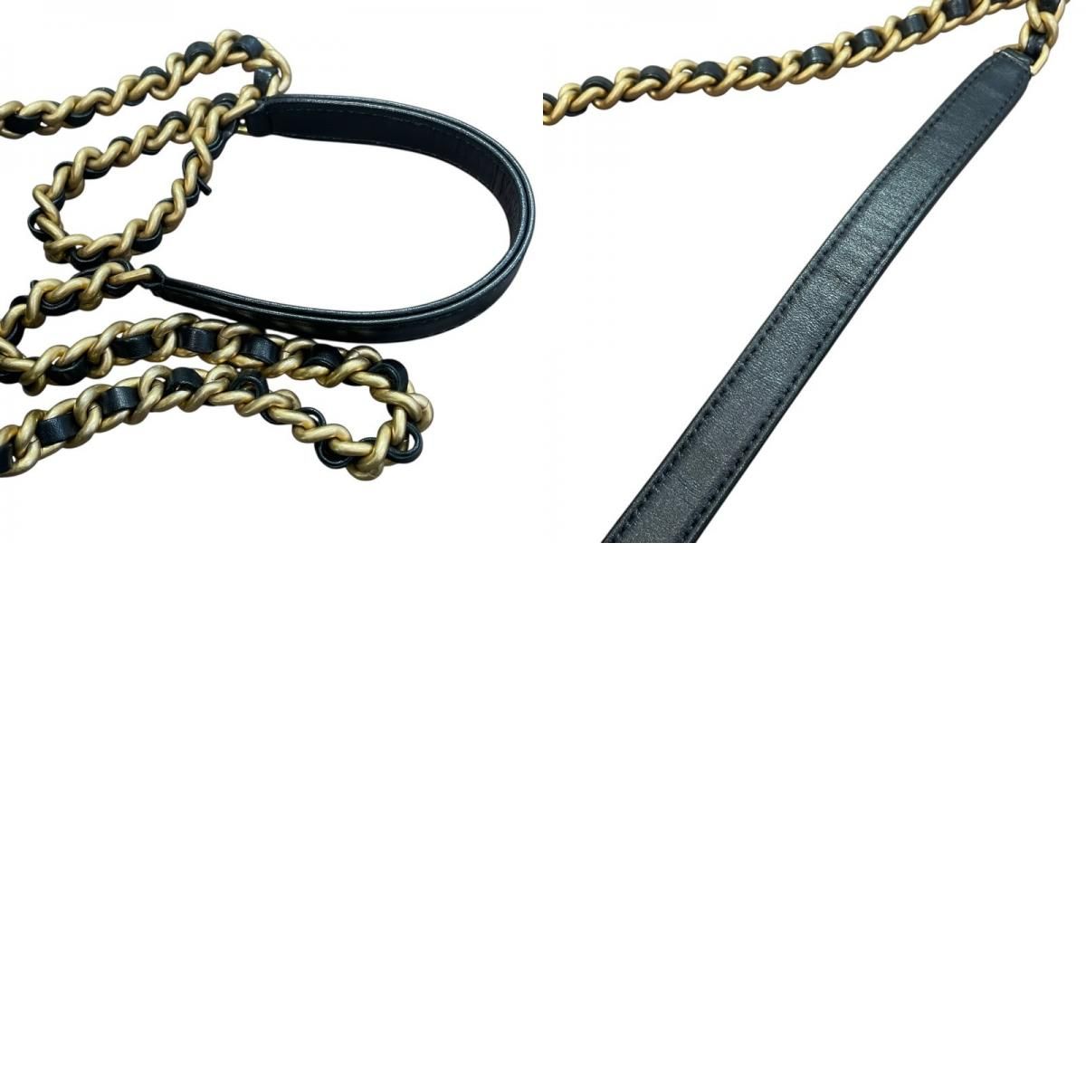 CHANEL Matelassé 2WAY Shoulder Bag in Black & Gold Hardware