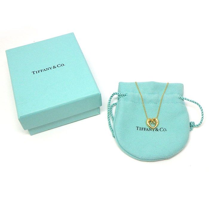Tiffany & Co. Heart with Bow Necklace in K18 Yellow Gold