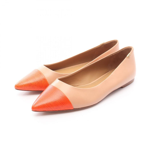 Tory Burch Pink Beige Leather Flats - Elegant & Timeless