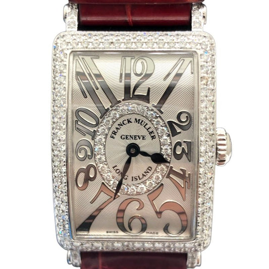 FRANCK MULLER Long Island 902QZDCD1R K18WG Silver Ladies Watch