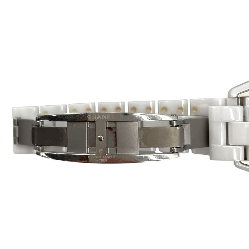 CHANEL J12 33MM H0967 White Ceramic/SS Ladies Watch