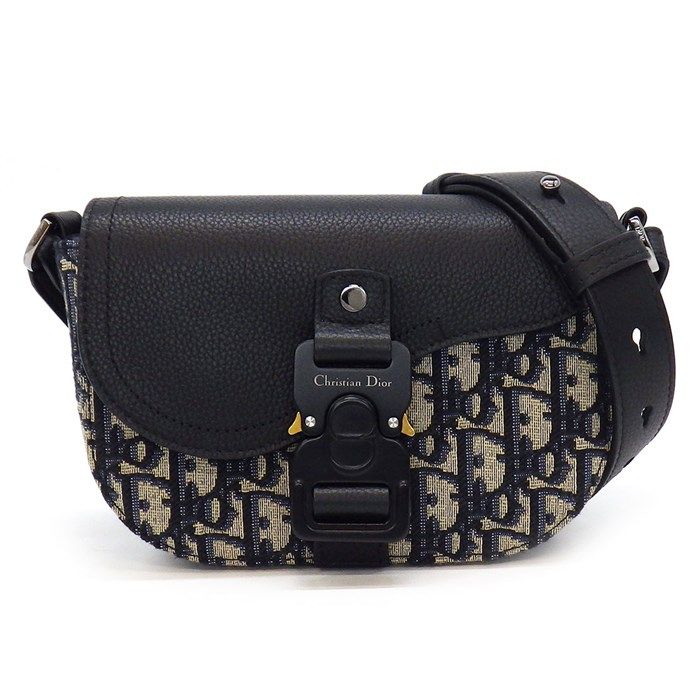 Dior Saddle Mini Flap Messenger Bag - Beige & Gold Hardware