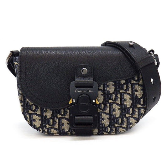 Dior Saddle Mini Flap Messenger Bag - Beige & Gold Hardware