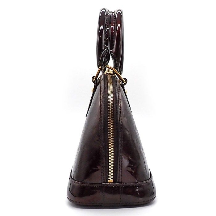 Louis Vuitton Alma BB Amarante Monogram Vernis Handbag