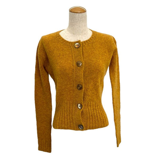 PRADA Yellow Wool Knit Cardigan - Exquisite Women's Sweater