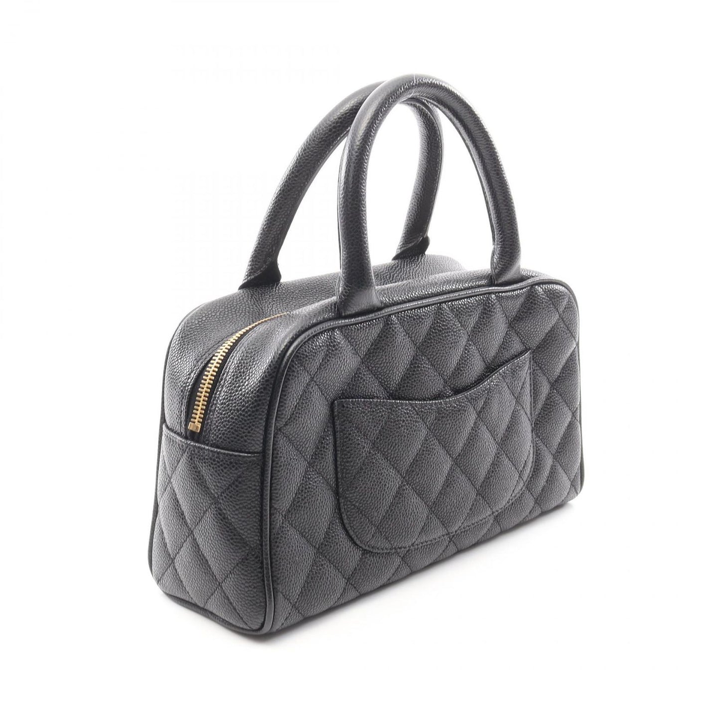 CHANEL Matelassé Mini Boston Bag in Black Leather - Timeless Elegance