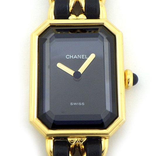 Chanel Premiere L H0001 Black Dial Chain Belt Quartz Watch
