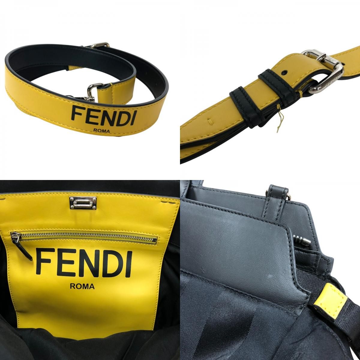 Fendi Peekaboo Iconic Medium Handbag - Black & Silver Hardware