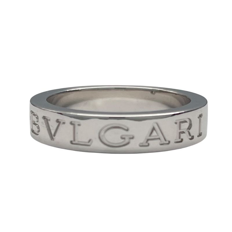 BVLGARI Double Logo Ring in K18 White Gold - Exquisite Craftsmanship